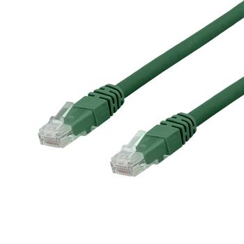 DELTACO U/UTP Cat6a patchkabel,  LSZH, 0,3m, Green (TP-603GAU)
