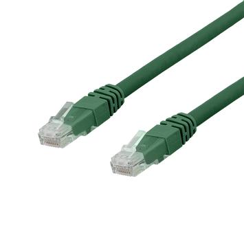 Deltaco Koblingskabel - RJ-45 (hann) til RJ-45 (hann) - 30 cm - UTP - CAT 6a - halogenfri,  formstøpt - grønn (TP-603GAU)