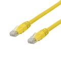 DELTACO U/UTP Cat6a patchkabel, Delta cert, LSZH, 0,3m, gul