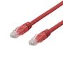 DELTACO U / UTP Cat6a patch cable, LSZH, 1m, Red