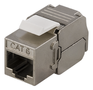 DELTACO FTP Cat6 keystone connector, shielded, 22-26AWG, "Tool-free"
