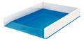 LEITZ WOW Dual Colour Letter Tray A4/ Foolscap Portrait White/ Blue 53611036 (53611036)