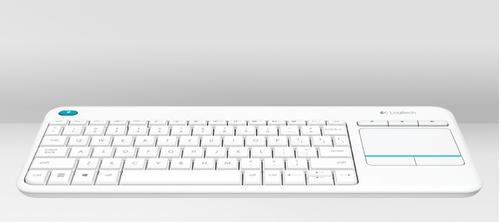 LOGITECH WIRELESS TOUCH KEYBOARD K400 PLUS WHITE (GERMAN) K400+ WHITE  IN PERP (920-007128)