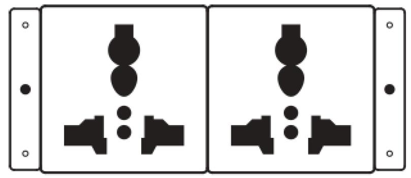 KRAMER TS-2U TBUS UNIVERSAL 2 X Power socket assembly (80-001899)