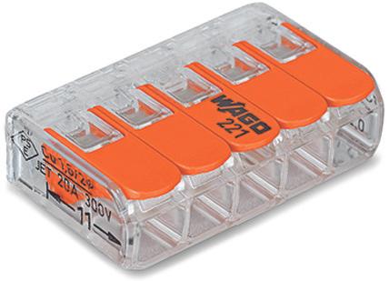 WAGO Serie 221 - 5*4mm (25 Stück) (221-415)