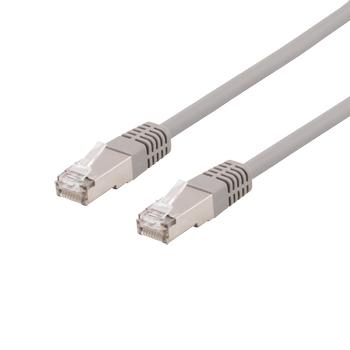 DELTACO U / FTP Cat6a patch cable, Delta cert, LSZH, 0.3m, gray (STP-603AU)
