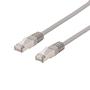 DELTACO U / FTP Cat6a patch cable, Delta cert, LSZH, 0.3m, gray