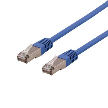 DELTACO U / FTP Cat6a patch cable, Delta cert, LSZH, 0.3m, blue (STP-603BAU)