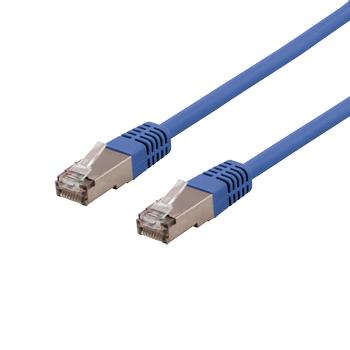 DELTACO U / FTP Cat6a patch cable, Delta cert, LSZH, 1m, blue (STP-61BAU)
