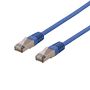 DELTACO U / FTP Cat6a patch cable, Delta cert, LSZH, 0.3m, blue