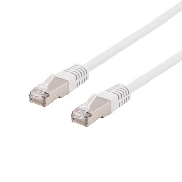 Deltaco Cat6a patchkabel - 30cm - hvit U/FTP