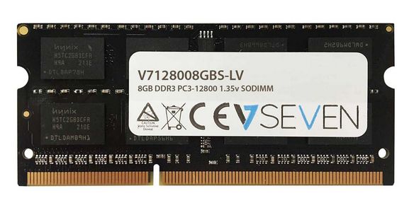 V7 8GB DDR3 1600MHZ CL11 NON ECC SO DIMM PC3-12800 1.35V LEG MEM