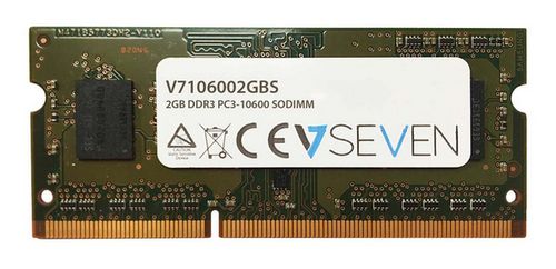 V7 2GB DDR3 1333MHZ CL9 NON ECC SO DIMM PC3-10600 1.5V LEG MEM (V7106002GBS)