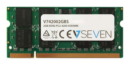 V7 2GB DDR2 533MHZ CL5 NON ECC SO DIMM PC2-4200 1.8V LEG MEM (V742002GBS)