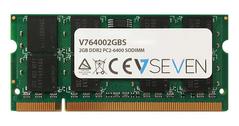 V7 2GB DDR2 800MHZ CL6 NON ECC SO DIMM PC2-6400 1.8V LEG MEM