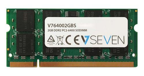 V7 2GB DDR2 800MHZ CL6 NON ECC SO DIMM PC2-6400 1.8V LEG MEM (V764002GBS)
