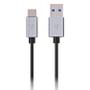V7 USB3.1A TO USB-C CABLE 1M GREY ALUMINUM CABL