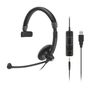 SENNHEISER SC 45 USB WIRED MONAURAL HEADSET, 3.5 MM, USB, IN-LINE CALL CONTROL ON USB CABLE UC (507084)