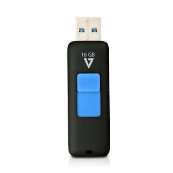 V7 16GB FLASH DRIVE USB 3.0 BLACK 50MB/S READ 15MB/S WRITE MEM (VF316GAR-3E)