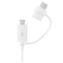 SAMSUNG usb typ-C cable with micro usb adaptor White