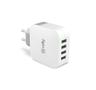CELLY TRAVEL CHARGER TURBO 4USB 4.8A