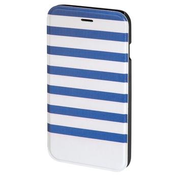 HAMA Lommebokveske DesignLine iPhone6/ 6S Stripe Blå/Hvit (138289)