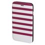 HAMA Mobil Wallet DesignLine iPhone 6/6S Stripe Rosa/Hvid