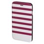 HAMA Plånboksväska DesignLine iPhone6/ 6S Stripe Rosa/Vit (138290)