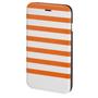 HAMA Mobil Wallet DesignLine iPhone 6/6S Stripe Orange/Hvid