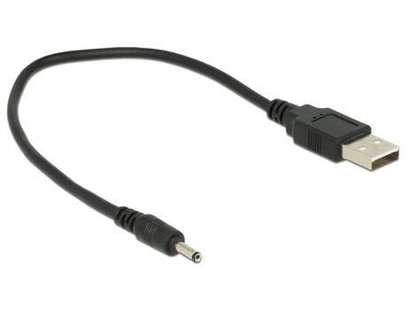 DELOCK Cable USB Type-A Plug Power > DC 3.0 x 1.1 mm male 27 cm (83793)