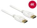 DELOCK DisplayPort kabel Hvid 1m