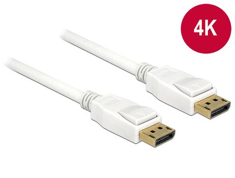 DELOCK DisplayPort kabel Hvid 2m (84877)