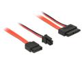 DELOCK Cable SATA 6 Gb/s + Micro Fit 4 pin > Slim SATA 30 cm