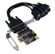 EXSYS EX-44384, 4 x seriell, PCI Express Oktopuskabel DB9M, Lavpof. brakett inkl.