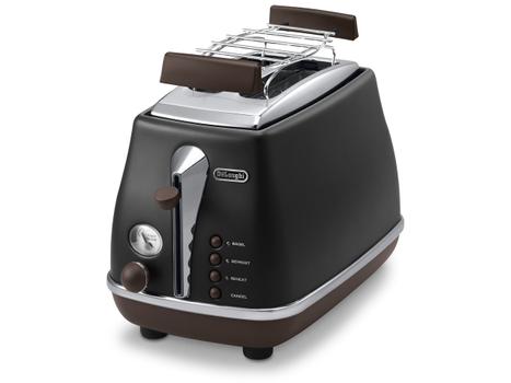DELONGHI Toaster CTOV 2103.BK Vintage Icona *schwarz* (CTOV2103.BK)