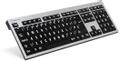 LOGICKEYBOARD XLPrint PC Slim W/B UK PC Silver + Lamp