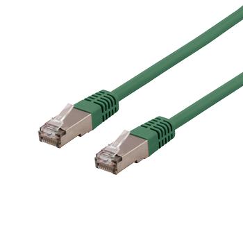 DELTACO S / FTP Cat6 patch cable, delta cert, LSZH, 0.3m, green (SFTP-603GH)