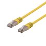 DELTACO U / FTP Cat6a patch cable, delta cert, LSZH, 0.3m, yellow