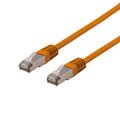 DELTACO S / FTP Cat6 patch cable, delta cert, LSZH, 0.3m, orange