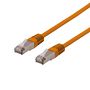 DELTACO S / FTP Cat6 patch cable, delta cert, LSZH, 0.5m, orange