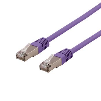 DELTACO U / FTP Cat6a patch cable, delta cert, LSZH, 0.3m, purple (STP-603PAU)