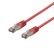 DELTACO U / FTP Cat6a patch cable, delta cert, LSZH, 1m, red