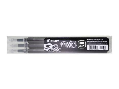 PILOT Frixion Clicker 0,7 refil sort (3) (BLS-FR7-B-S3)