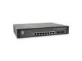 LEVELONE 10-PORT MANAGED GBE SWITCH WITH 8-PORT 802.3AT POE+ 2-PORT SFP   IN CPNT
