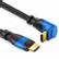 DELEYCON HDMI 90° Cable - HQ Black Polybag 10,0m, HDMI: Han - HDMI: Han, Vinklet