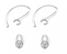 PLANTRONICS Ørepropp M25/ M55/ M165 Ørepropp- / ørekroksett M25/ M55/ M165
