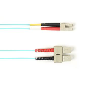 BLACK BOX RUGGEDISED FIBRE OPTIC MULTIMODE OM3 PATCH CABLES (50-/ 125-µM) - AQUA, LC-SC, 5M (EFE351-005M-AQ-R)