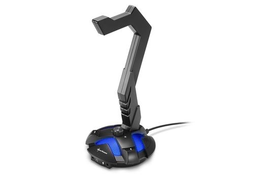 SHARKOON Shark X-Rest 7.1 USB - music card built in headset stand (4044951019045)