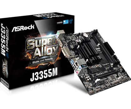 ASROCK J3355M J3355 2 DDR3 2XSATA3 PCIE 3 X16 7.1 CH HDMI CPNT (90-MXB460-A0UAYZ)