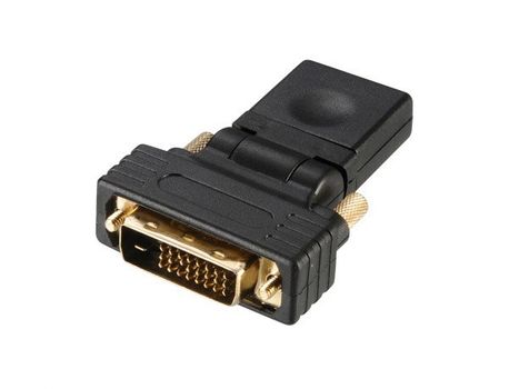 AKASA Angled DVI Male to HDMI Femaleadapter with gold plated contacts (AK-CBHD16-BK)